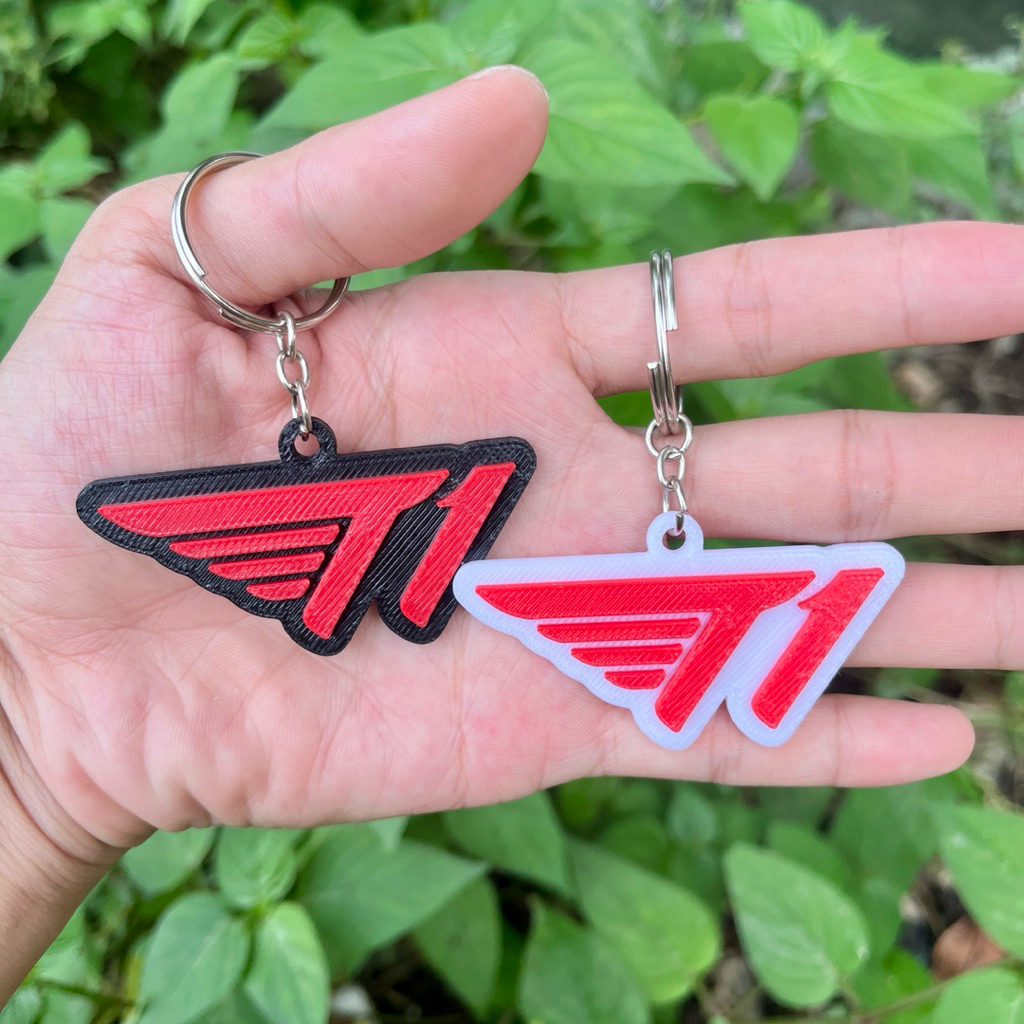 Móc Khóa T1 Esports 3D – Logo T1 Nhựa In 3D Cao Cấp, Phụ Kiện Fan Đội Tuyển T1