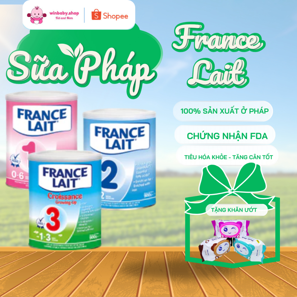 Sữa France Lait 1-2-3 Chính Hãng Pháp – Sữa Mát Cho Bé Sơ Sinh Đến 3 Tuổi Giúp Tăng Cân & Phát Triển