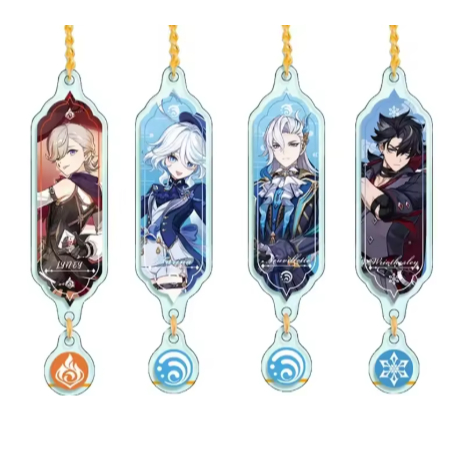 Móc khóa Anime – nhân vật Aino Neuvillette, Lauma, Flins, Ineffa, phụ kiện trang trí túi xách hoặc m