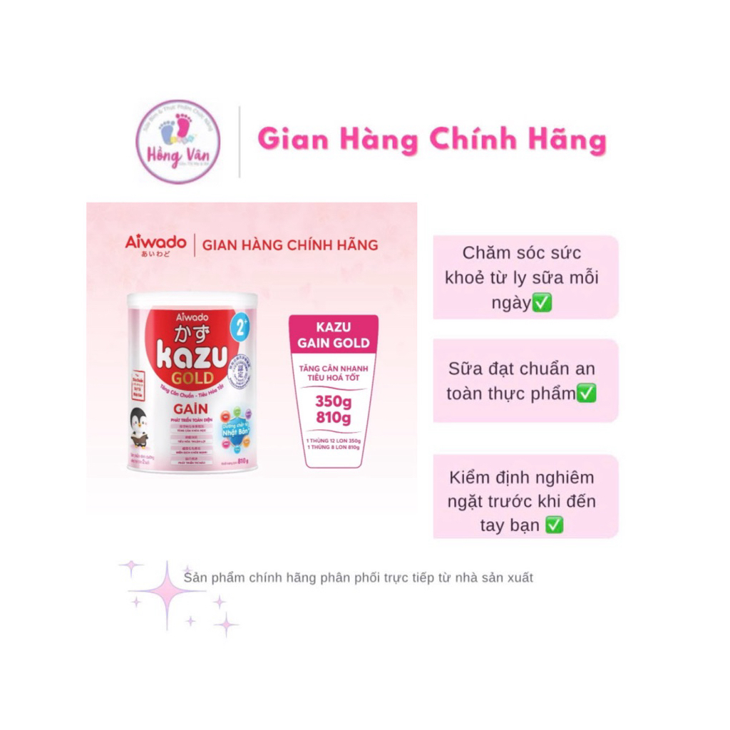 {Deal Sốc} Sữa Mát Tăng cân Kazu Gold Gain, Kao 0,1,2 cho bé