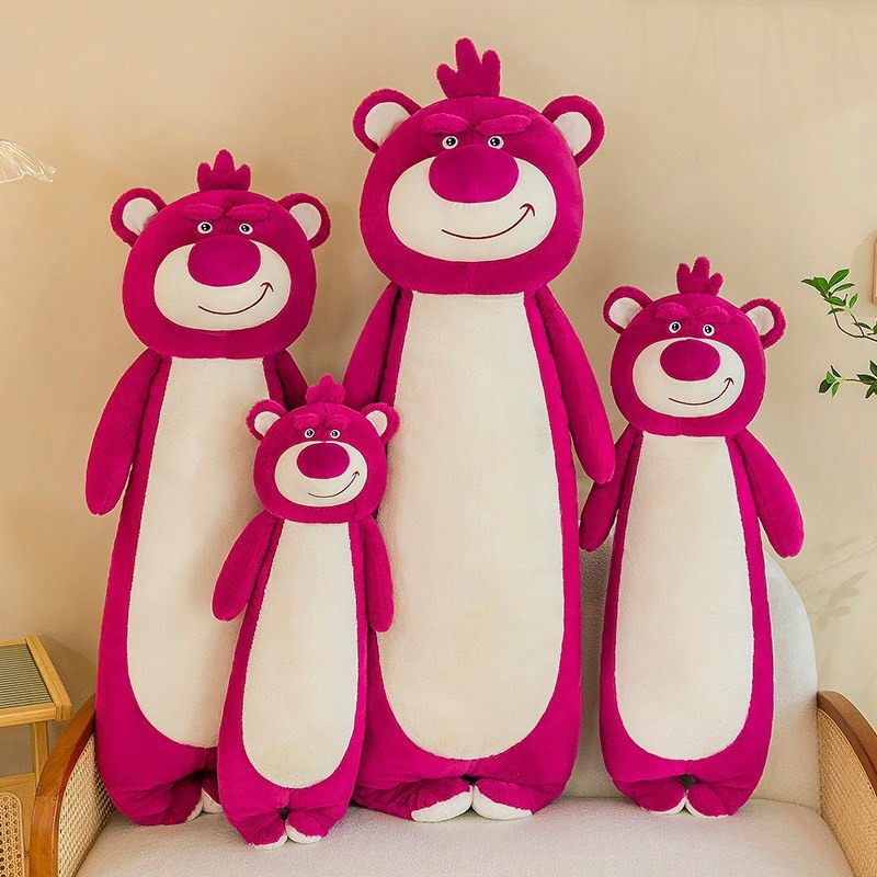 Gối Ôm Lotso Lông Mượt - Lotso Gấu Dâu Bông Mềm Mượt - Gấu Bông Hama