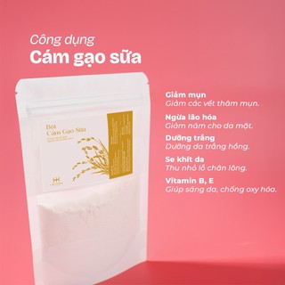 Combo Bột Cám Gạo + Bột Đậu Đỏ Đắp Mặt Thiên Nhiên Trắng Da, Mờ Thâm, Tẩy Tế Bào Chết