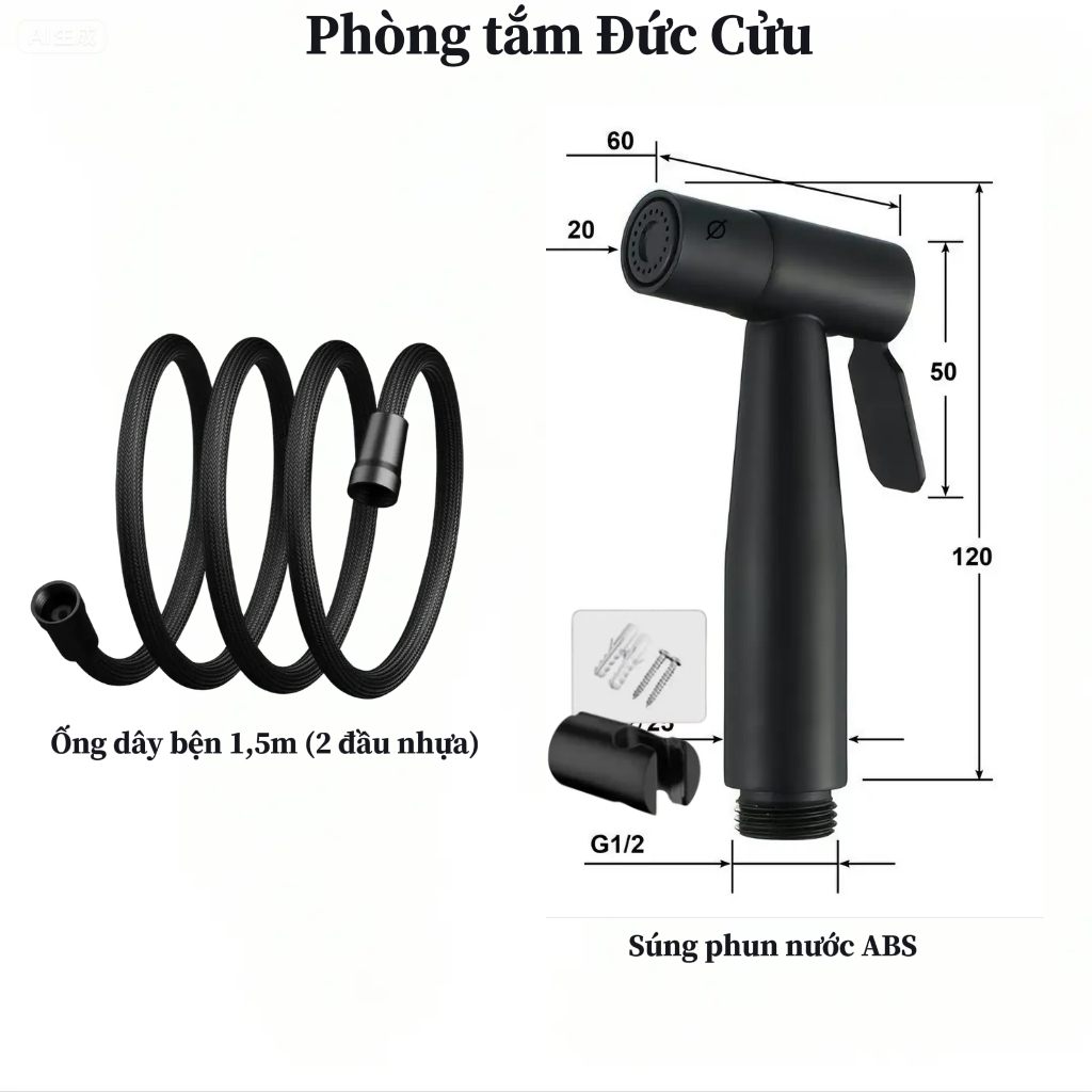 Vòi xịt vệ sinh phụ nữ Phòng tắm Đức Cửu Toilet Companion. Súng phun nước vệ sinh gia đình