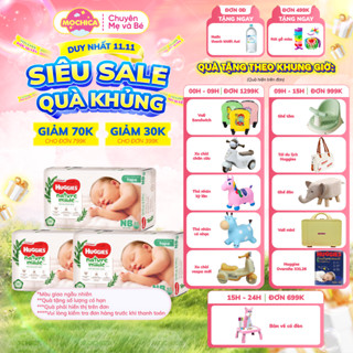  Bỉm dán quần HUGGIES Platinum Nature Made size NB60  _Mochica 