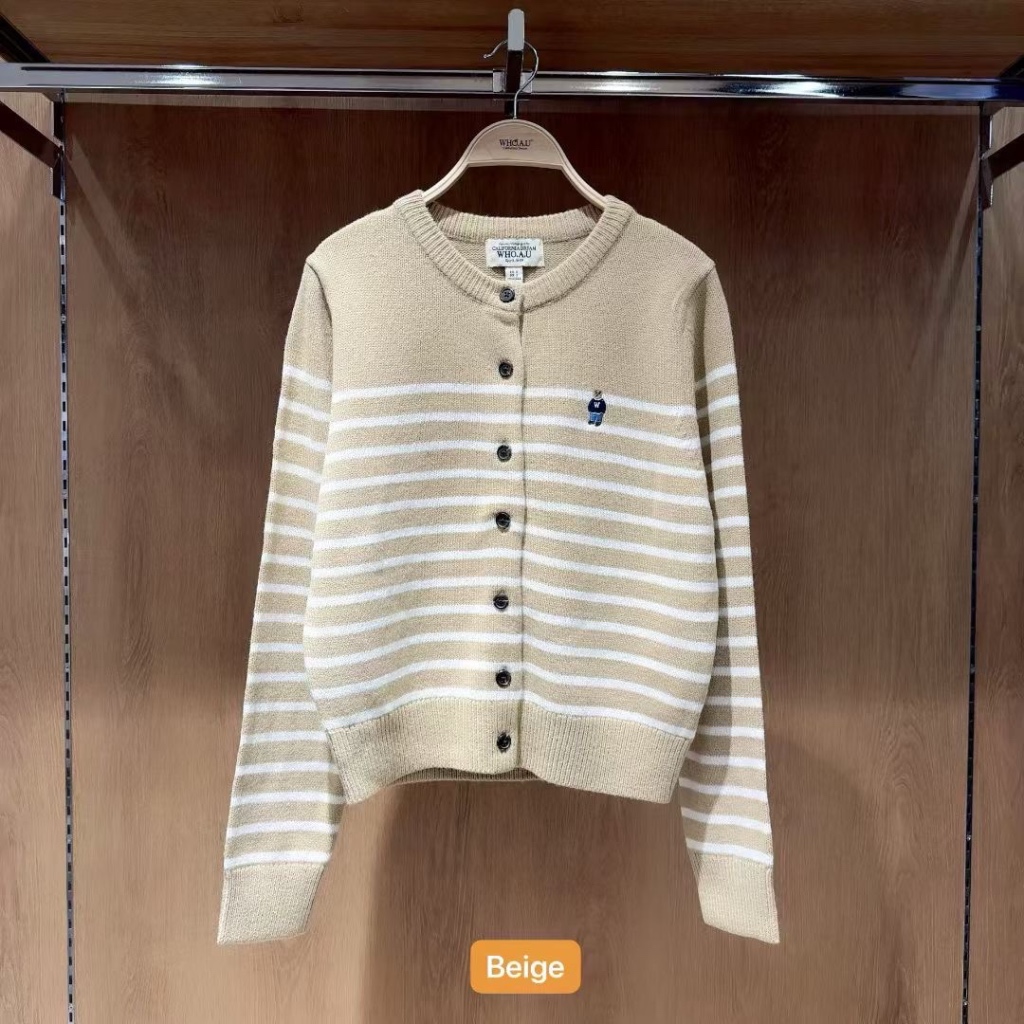 [ CHÍNH HÃNG ] ÁO CARDIGAN WHOAU KẺ SỌC NỮ HÀN QUỐC