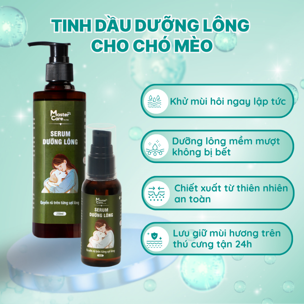 Tinh Dầu Dưỡng Lông Cho Chó Mèo MASTERCARE Phiên Bản PLUS Giúp Bé Thơm Lâu Cả Tuần