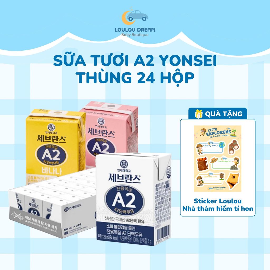 Thùng 24 hộp sữa tươi 100% A2 Yonsei
