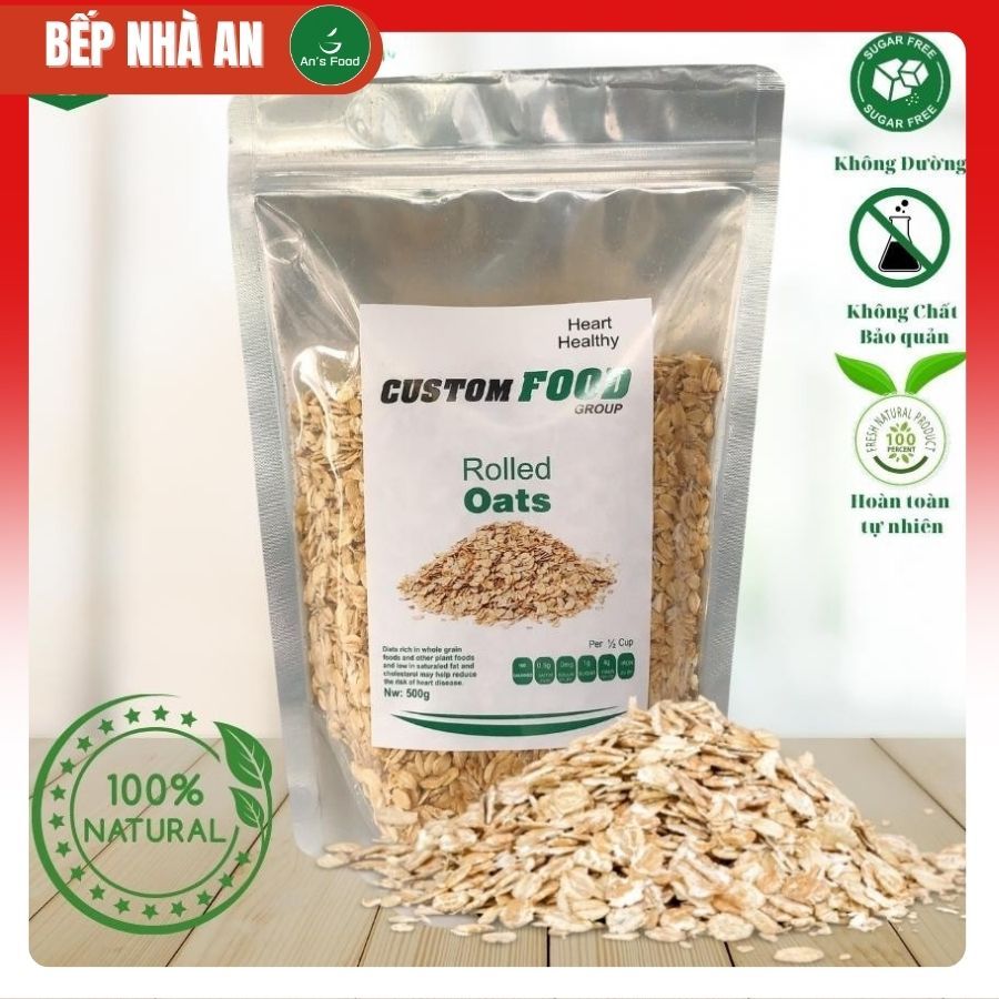 Yến mạch Custom Cán dẹp 500g