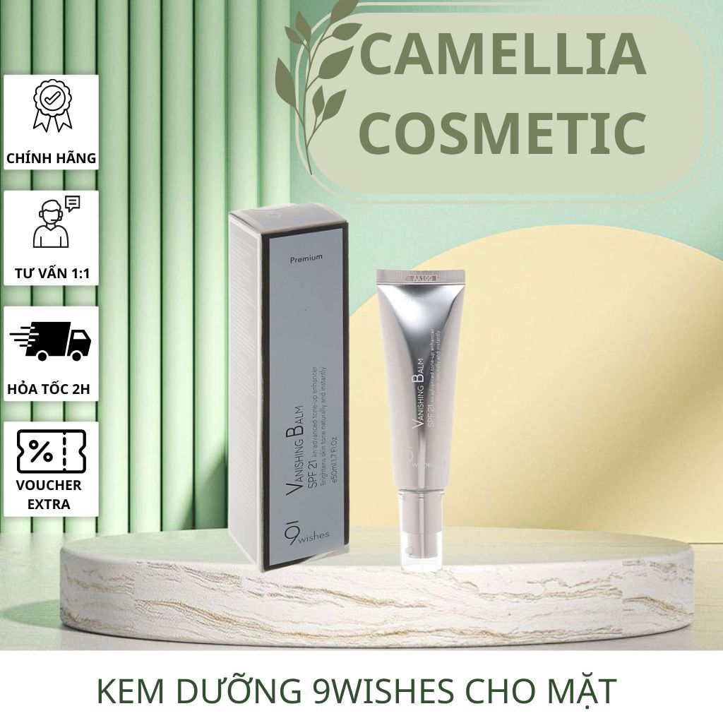 Kem Dưỡng Trắng Nâng Tone 9Wishes Premium Vanishing Balm SPF21 50ml