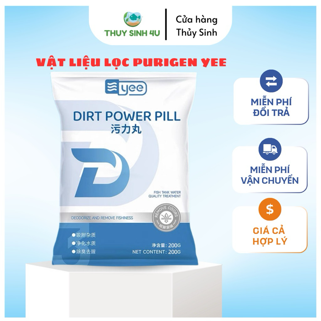 Vật liệu lọc Purigen YEE, làm trong nước và hấp thụ độc tố trong bể cá