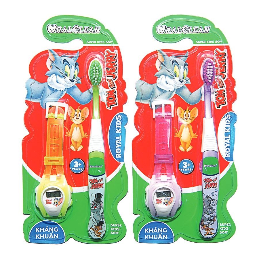 Combo Bàn Chải Đánh Răng Kid Oral Clean Jungle Royal Soft (Giao Màu Ngẫu Nhiên)