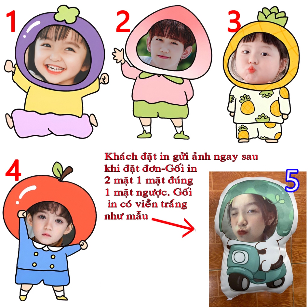 Gối ôm chibi ghép mặt vào chibi Cậu Bé Bút Chì Shin-chan