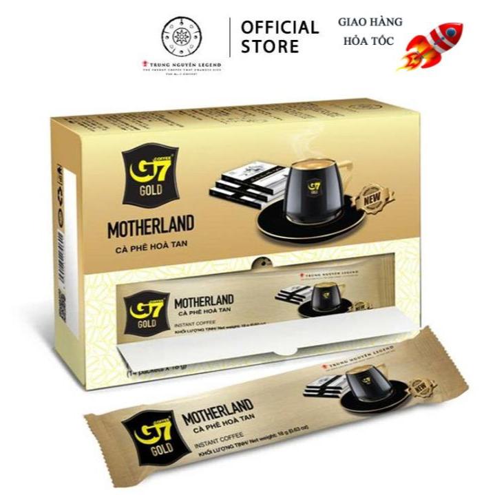 Trung Nguyên Legend - Cà phê sữa hòa tan G7 Gold Motherland - Hộp 14 gói x 18gr