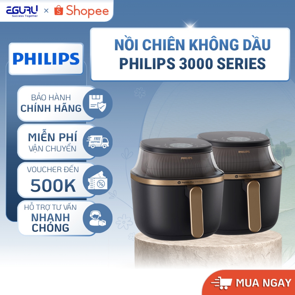 Nồi chiên không dầu Philips Series 3000 NA332 / NA342 - Hàng Chính Hãng - Bảo Hành 24 Tháng