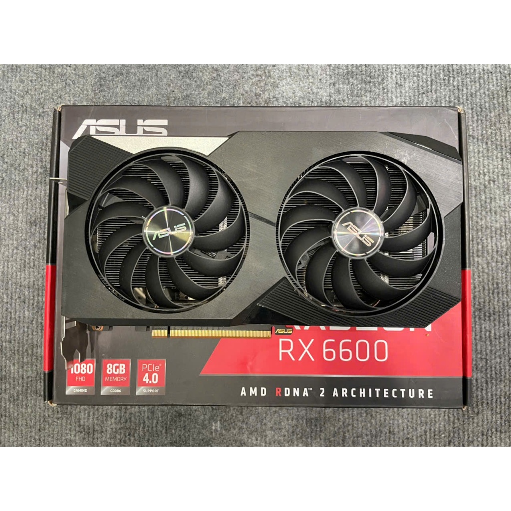 Card Màn Hình VGA RX 6600 Asus Dual 8GB OC LIKE NEW FULL BOX TRÙNG SERIAL