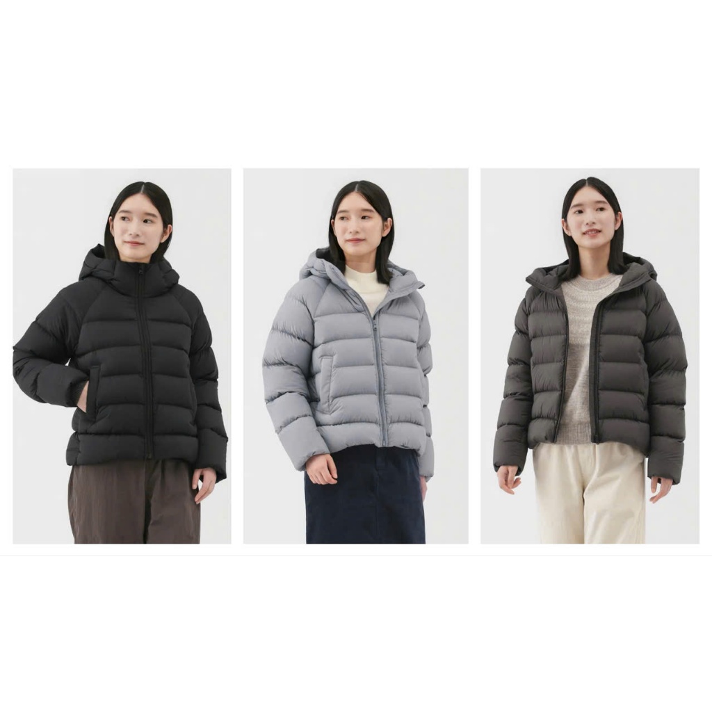 Áo phao lông vũ có mũ nữ Muji