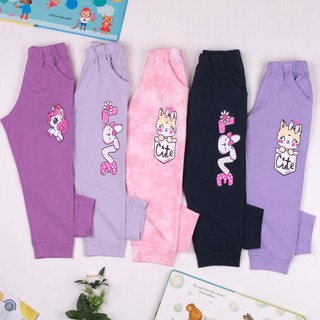 Quần Dài Bé Gái Cotton Co Giãn Vừa, Bo Gấu Dễ Thương – Quần Mặc Nhà, Đi Học, Đi Chơi Cho Bé 13–31kg
