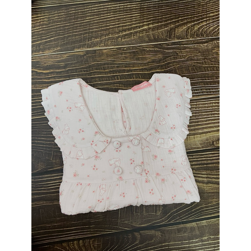 GLADYS ROOM | BUNNIE DRESS | Đầm thiết kế kiểu cổ sen xếp ly phối dáng Babydoll, chất vải Xô Muslin,