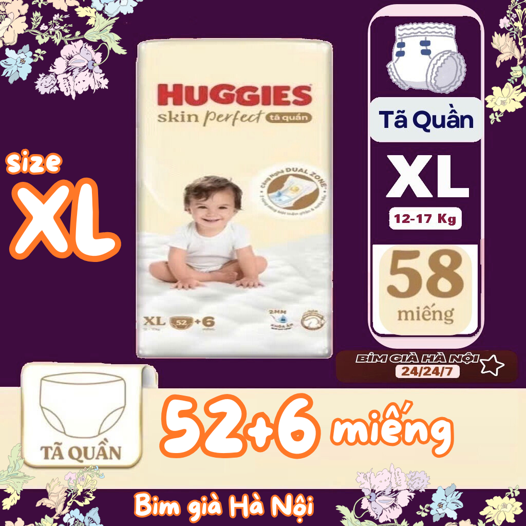 (+6 miếng) Bỉm quần Huggies XL52 M70 L60 XXL48 #huggies #bỉm huggies #tã huggies #huggies #honey #bo