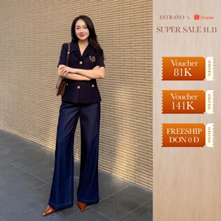  SET ÁO VEST POLY  x CHÂN VÁY XẾP LY EMMA SKIRT  THANH LỊCH VÀ SANG TRỌNG - BY ESTRANO 