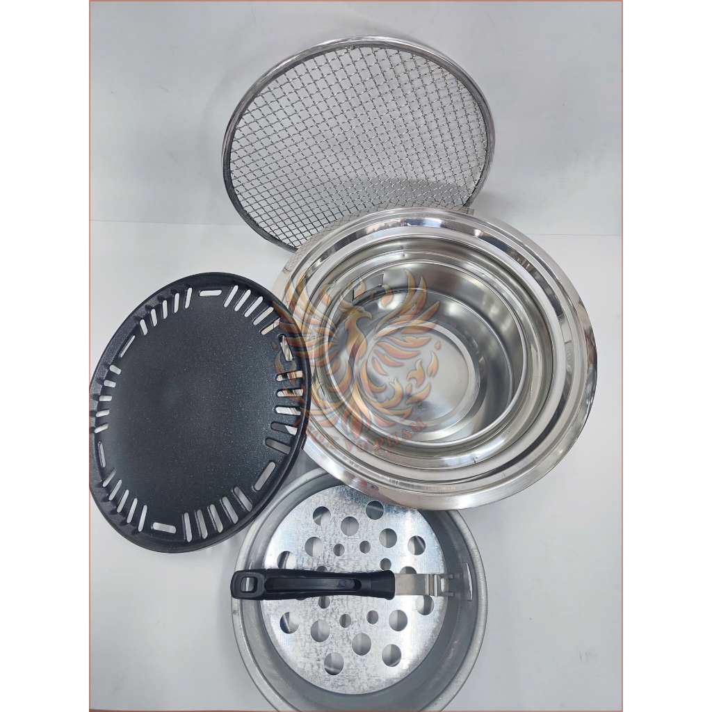 Bộ Bếp Nướng Than Âm Bàn bằng Inox bền đẹp (Ảnh shop tự chụp)
