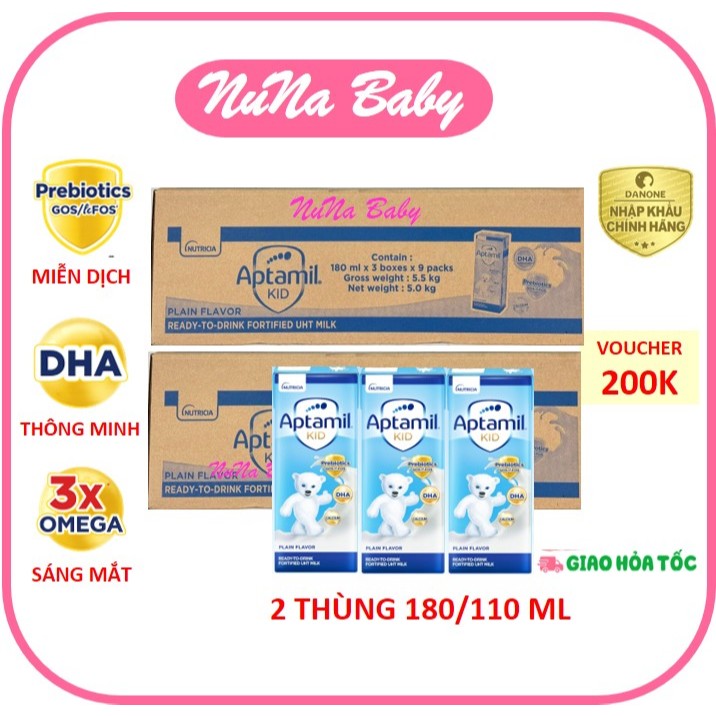 Combo 2 Thùng Sữa Công Thức Aptamil Pha Sẵn APTAMIL KID 180/110 ML