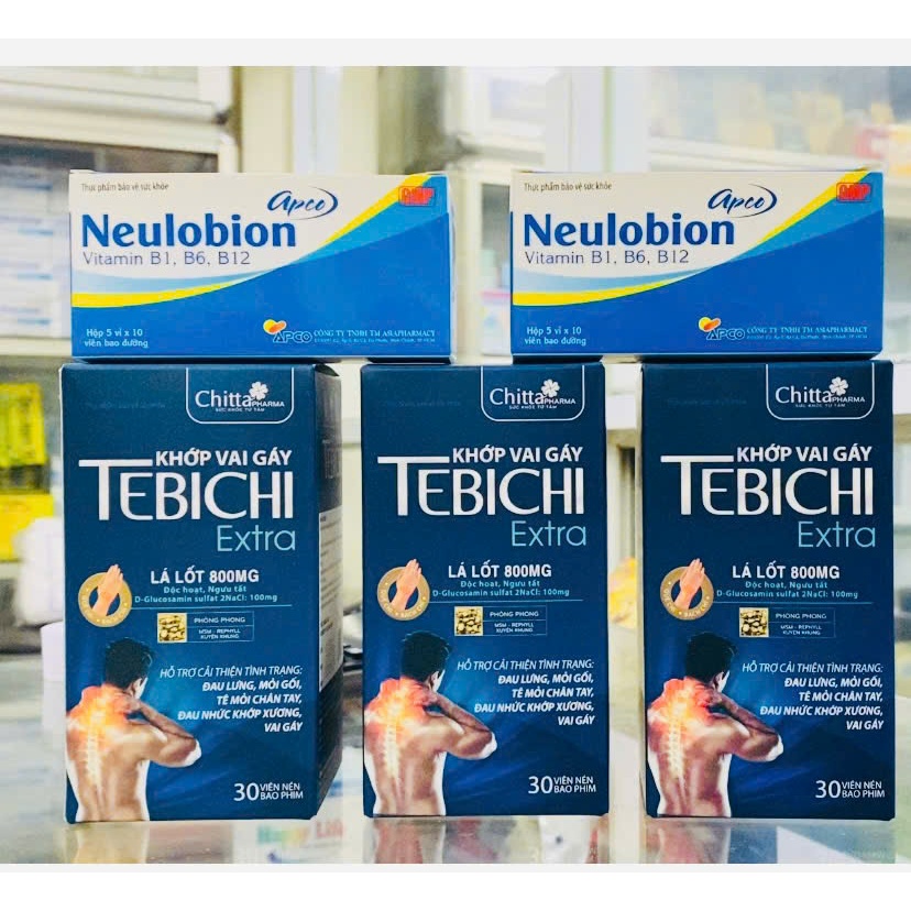 COMBO HỖ TRỢ GIẢM ĐAU VAI GÁY, ĐAU NHỨC XƯƠNG KHỚP, TÊ BÌ CHÂN TAY- VIÊN KHỚP VAI GÁY TEBICHI