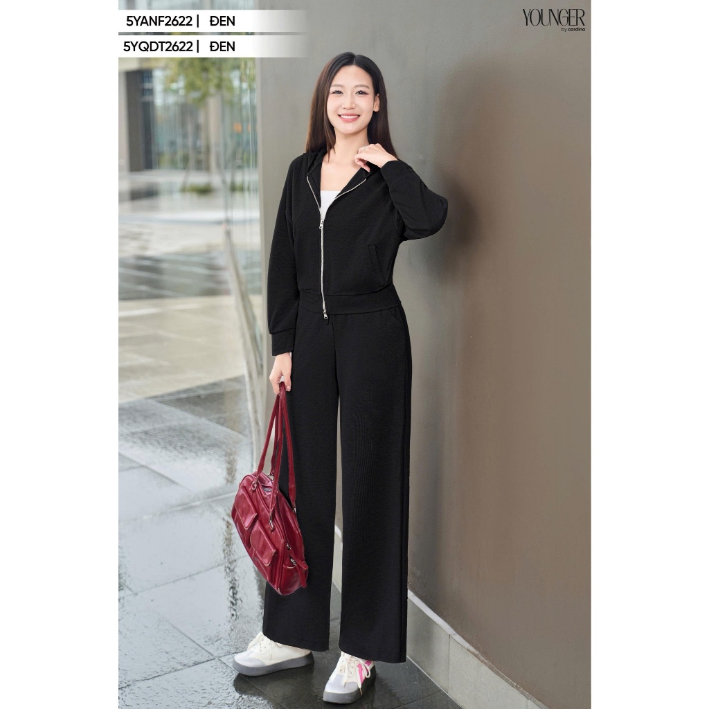 Quần Ống Suông Nữ Chất Nỉ Lông Cừu Cardina Cao Cấp Chính Hãng