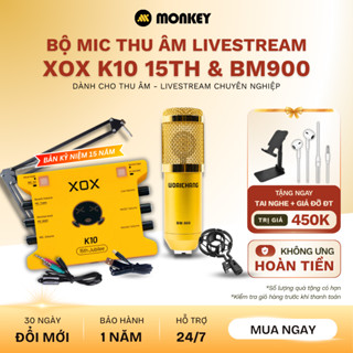  Bộ Combo Mic Thu Âm Hát Livestream Sound Card XOX K10 15th 2025 & Mic BM900 Dành Cho Điện Thoại 