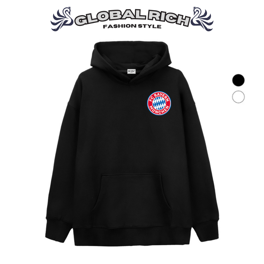 Áo Hoodie Global Rich Premium Nỉ Logo Left Câu Lạc Bộ Bóng Đá Fc Bayern Munich Bundesliga