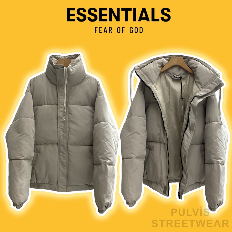 ⚡️[Mirror Quality] - Áo phao FOG Fear of God ESSENTIALS Puffer Jacket ss20 Light Grey, áo phao FOG