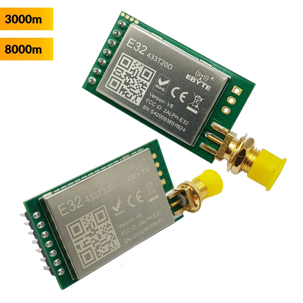 Module RF LORA SX1278 EBYTE E32-433T20D / E32-433T30D – truyền siêu xa 3km / 8km ⚡