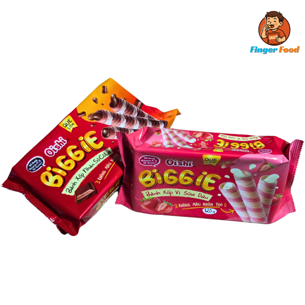 Bánh Quế Xốp Oishi Biggie 120g Ngon Giòn Rụm
