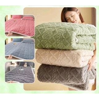 Thảm trải giường lông cừu Tafurong 10 Màu 2025, thảm nỉ nhung, đệm topper đa năng 3 lớp - Đủ Kích Thước