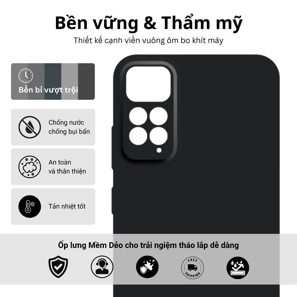 Ốp Lưng dành cho Redmi Note 11/11s/11 Pro Chống Sốc, Bảo Vệ Camera toàn diện | CASEAI