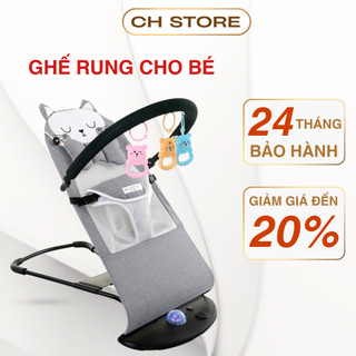  Ghế rung cho bé sơ sinh ghế nhún bập bênh có gối đầu thanh treo đồ chơi đa năng vải lưới chắc chắn khung thép cao cấp 