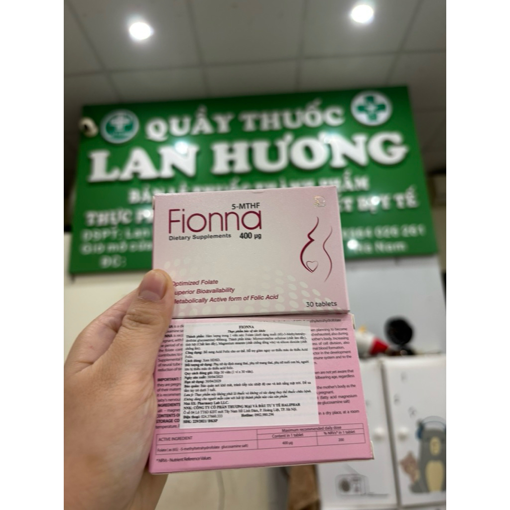 Fionna-5 MTHF -Hỗ trợ cho phụ nữ trước và sau mang thai 3 thág đầu [ nhập khẩu ]