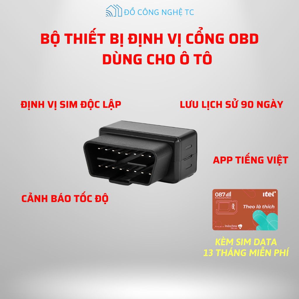 Định vị ô tô cắm cổng OBD2 ô tô D9S bản 4G 2025, hỗ trợ tiếng việt, Quản lý xe, Định vị độc lập bằng
