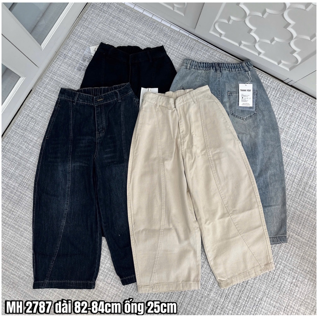 Quần jeans quần bò baggy nấm lùn