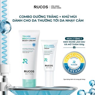   Combo 2  Kem Dưỡng Trắng + Khử Mùi Dành Cho Da Thường Tới Da Nhạy Cảm - Rucos tặng Kem nghệ 