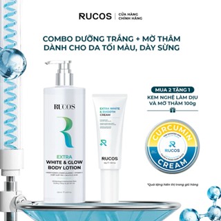   Combo 4  Kem Dưỡng Trắng + Mờ thâm Dành Cho Da Tối Màu Dày Sừng - Rucos tawgjs Kem nghệ 