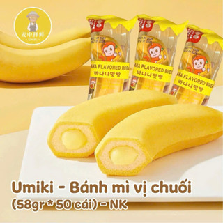  1 THÙNG 15-30 Bánh chuối khổng lồ lột vỏ nhân kem 58gr bánh tươi ăn vặt nga shop Thức Ăn 