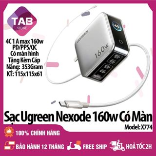  Sạc UGREEN Nexode 160w 5 Cổng 4C+1A Có Màn Hình X774 - Bảo Hành 12 T 
