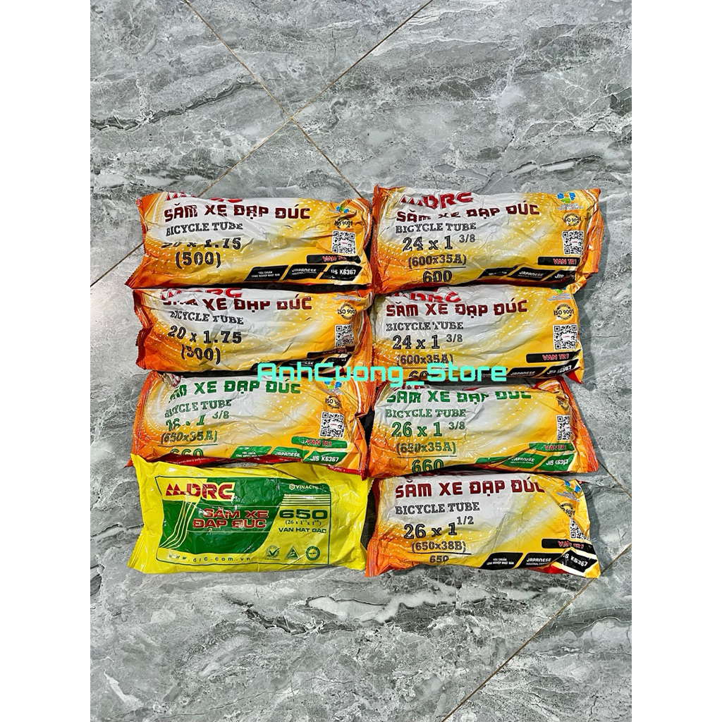 Săm xe đạp Đà Nẵng DRC combo 10 cái đủ kích cỡ.