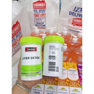  Viên uống hỗ trợ thải độc gan & giảm khó tiêu đầy bụng Swisse Ultiboost Liver Detox 60 viên 120 viên 200 viên của Úc 