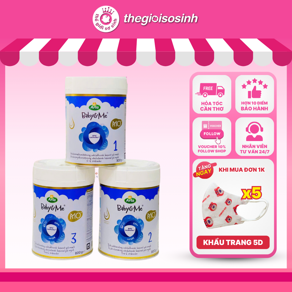 [✨DATE XA - DEAL SỐC] Sữa Arla Baby&Me HMO Bổ Sung 5 HMO, OPN, BB-12-Bé Lớn Khôn Từng Ngày TGSS