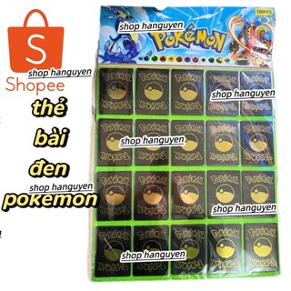 Vỉ 100 lá thẻ bài pokemon màu đèn siêu hót