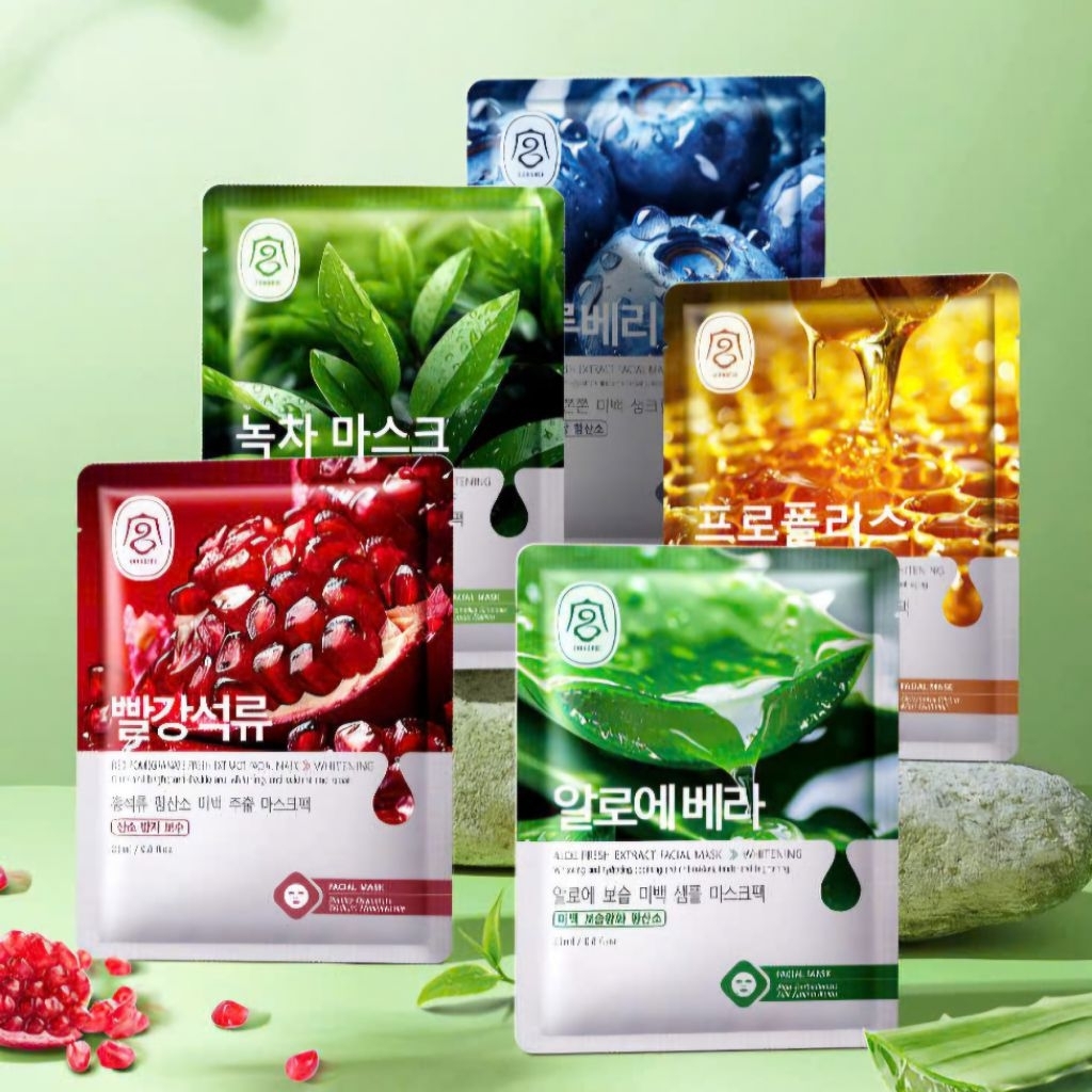 Set 10 mask Mặt Nạ dưỡng da hoa quả cao cấp Fruit Moisturizing Mask
