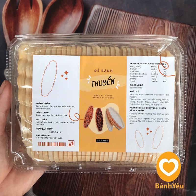 Đế Bánh Thuyền Hộp 60 Cái/ Đế vỏ làm bánh thuyền hạt - NL81