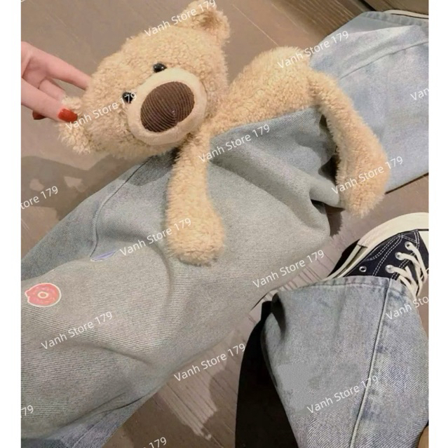 Quần jean sticker gấu nam châm 13dmz